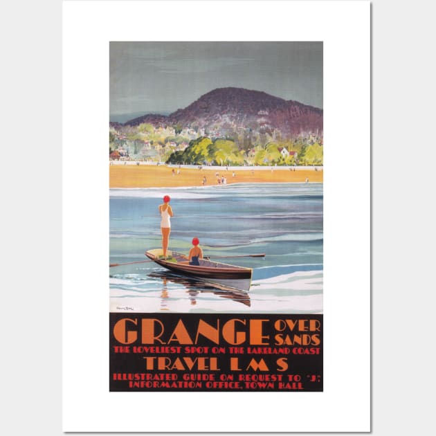 Grange-over-Sands - LMS - Vintage Railway Travel Poster - 1923-1947 Wall Art by BASlade93